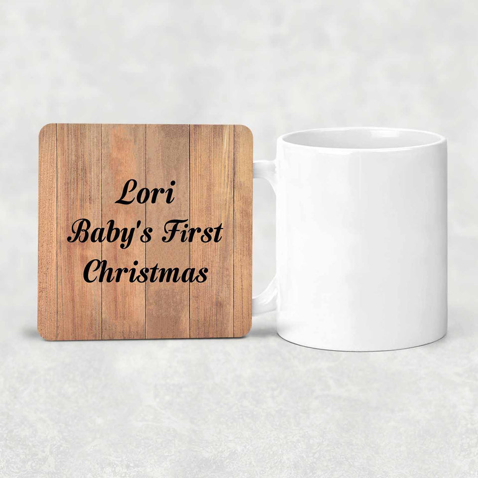 Lori Baby's First Christmas - Drink Coaster C