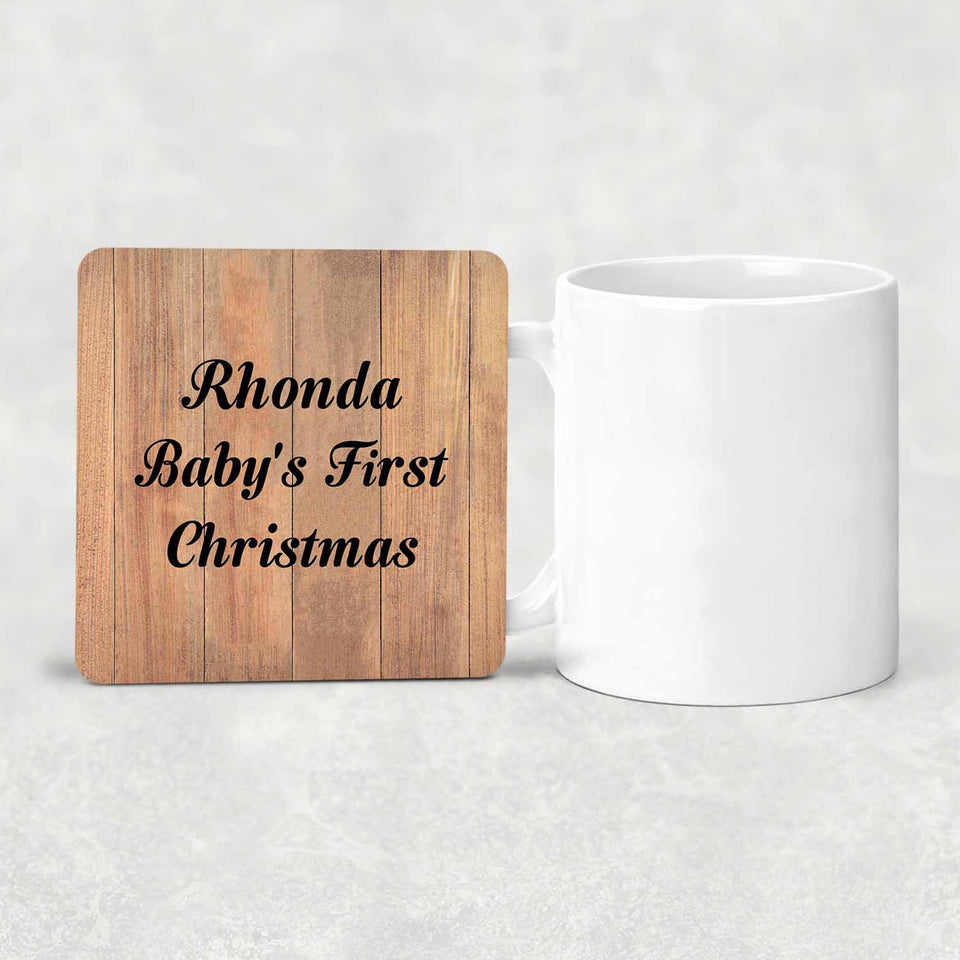 Rhonda Baby's First Christmas - Drink Coaster C