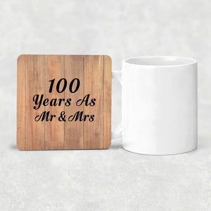 100 Years As Mr & Mrs - Drink Coaster C