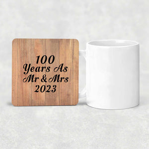 100 Years As Mr & Mrs 2023 - Drink Coaster C