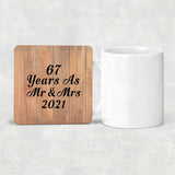 67 Years As Mr & Mrs 2021 - Drink Coaster C