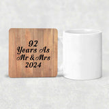 92 Years As Mr & Mrs 2024 - Drink Coaster C