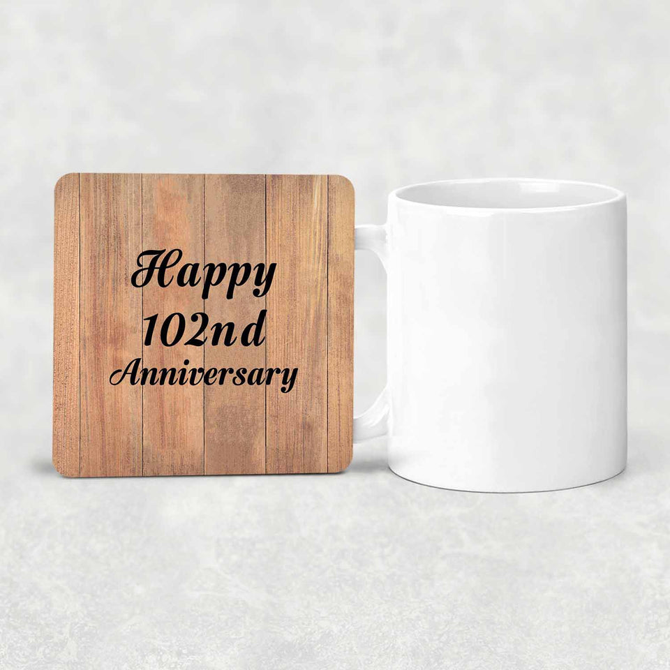 Happy 102nd Anniversary - Drink Coaster C