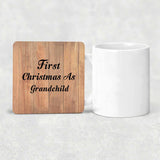 First Christmas As Grandchild - Drink Coaster C