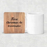 First Christmas As Granddaughter - Drink Coaster C
