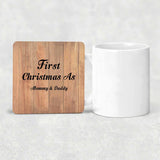 First Christmas As Mommy & Daddy - Drink Coaster C