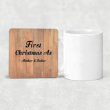 First Christmas As Mother & Father - Drink Coaster C