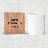 First Christmas As Nana - Drink Coaster C