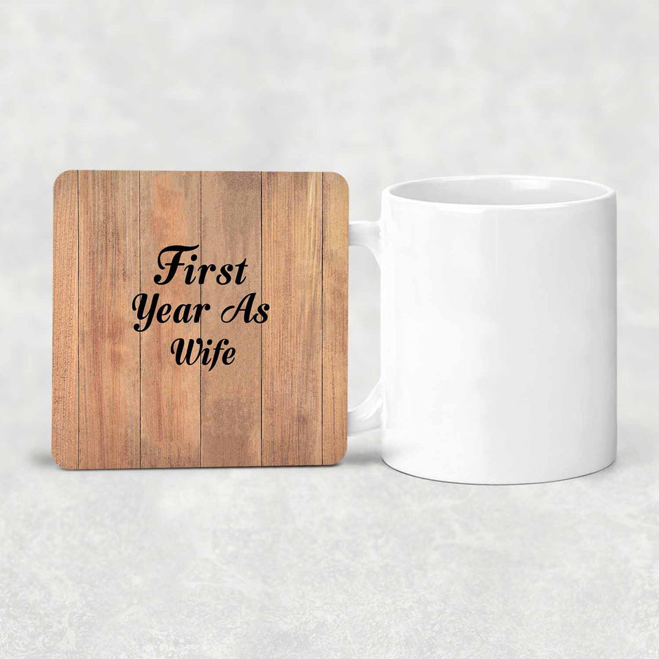 First Year As Wife - Drink Coaster C