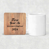 First Year As Girlfriend & Boyfriend 2024 - Drink Coaster C