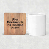 First Christmas As An Amazing Fiancee - Drink Coaster C
