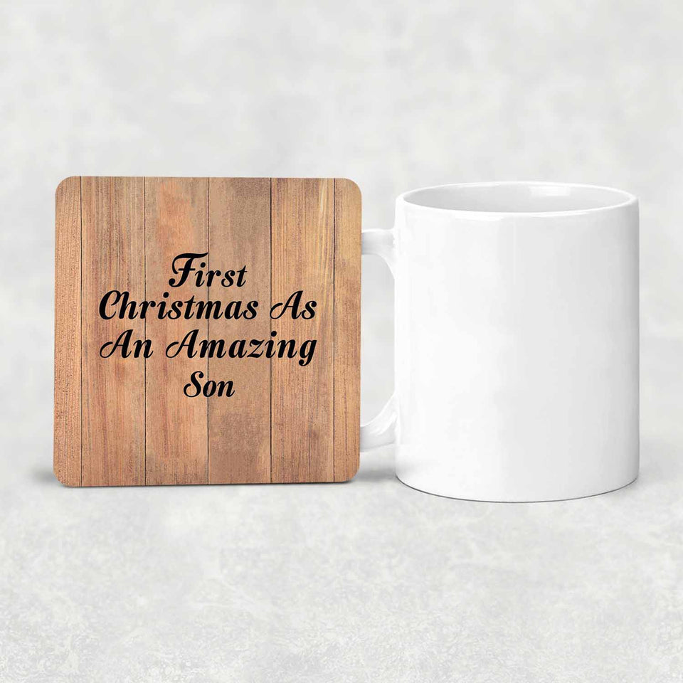 First Christmas As An Amazing Son - Drink Coaster C