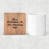 First Christmas As An Amazing Wife - Drink Coaster C