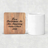 First Christmas As An Amazing Aunty & Uncle 2022 - Drink Coaster C