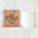 First Christmas As An Amazing Brother In Law 2024 - Drink Coaster C
