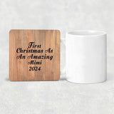 First Christmas As An Amazing Mimi 2024 - Drink Coaster C
