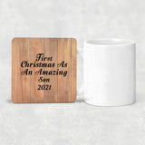 First Christmas As An Amazing Son 2021 - Drink Coaster C