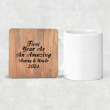First Year As An Amazing Aunty & Uncle 2024 - Drink Coaster C