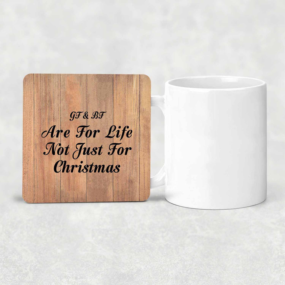 Gf & Bf Are For Life Not Just For Christmas - Drink Coaster C
