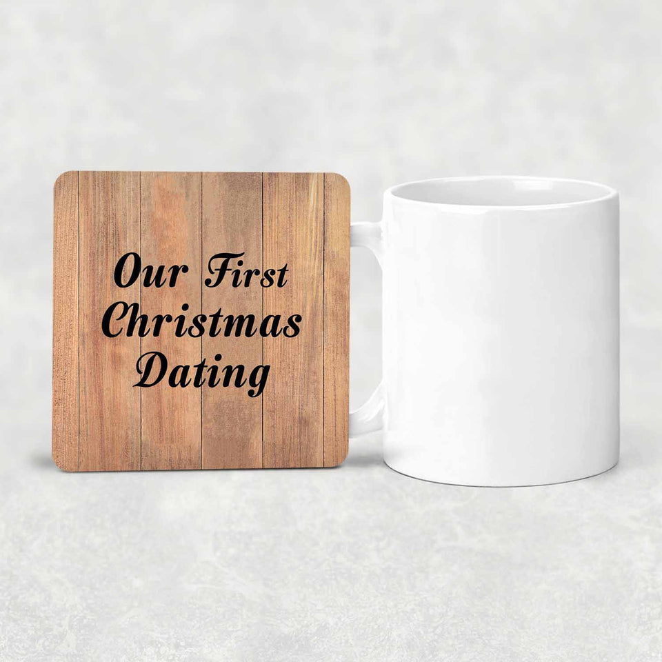 Our First Christmas Dating - Drink Coaster C