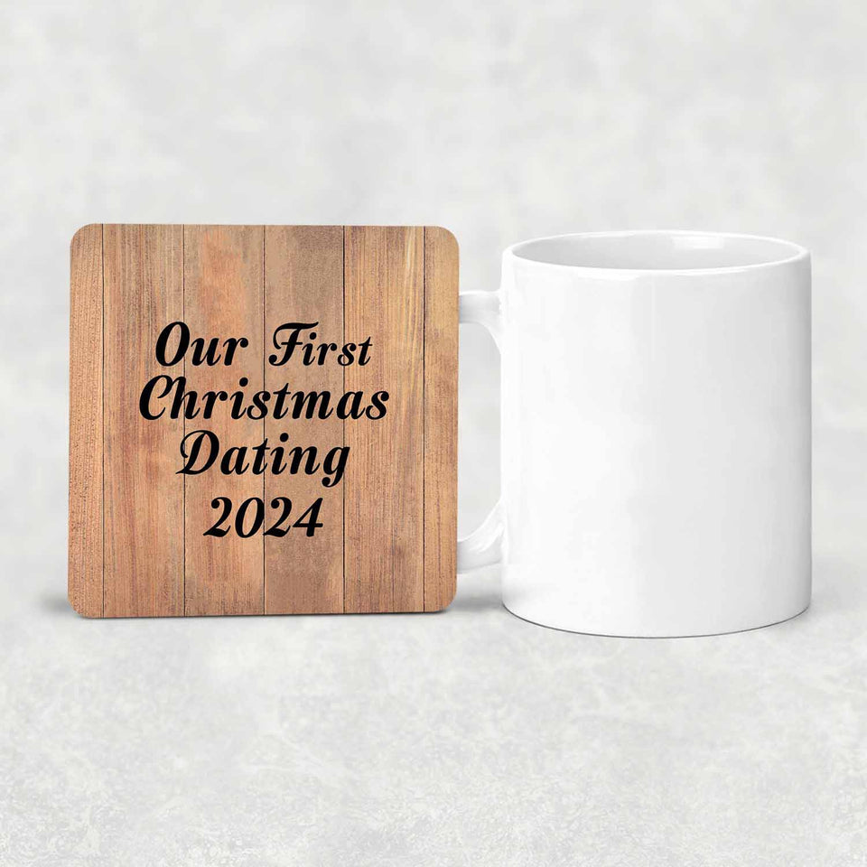 Our First Christmas Dating 2024 - Drink Coaster C