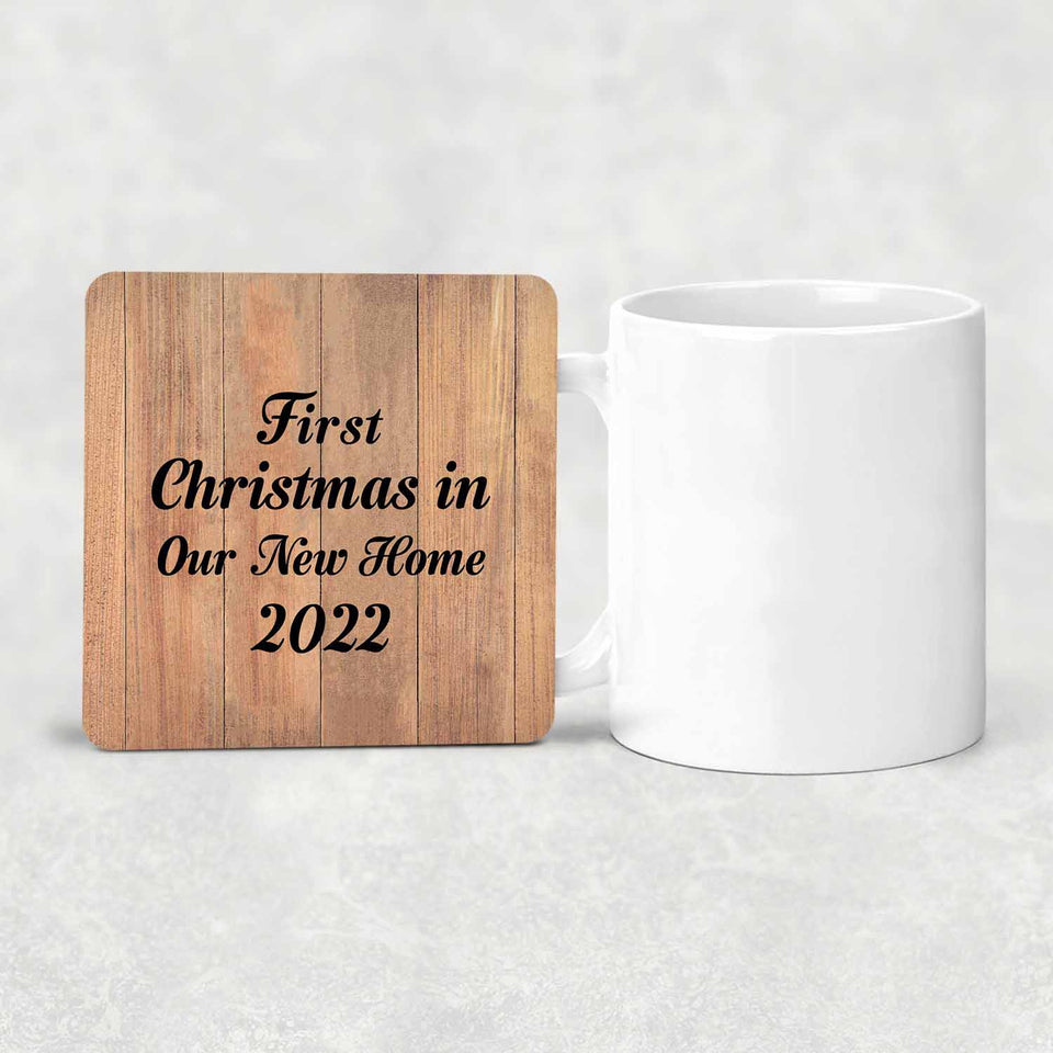 First Christmas In Our New Home 2022 - Drink Coaster C