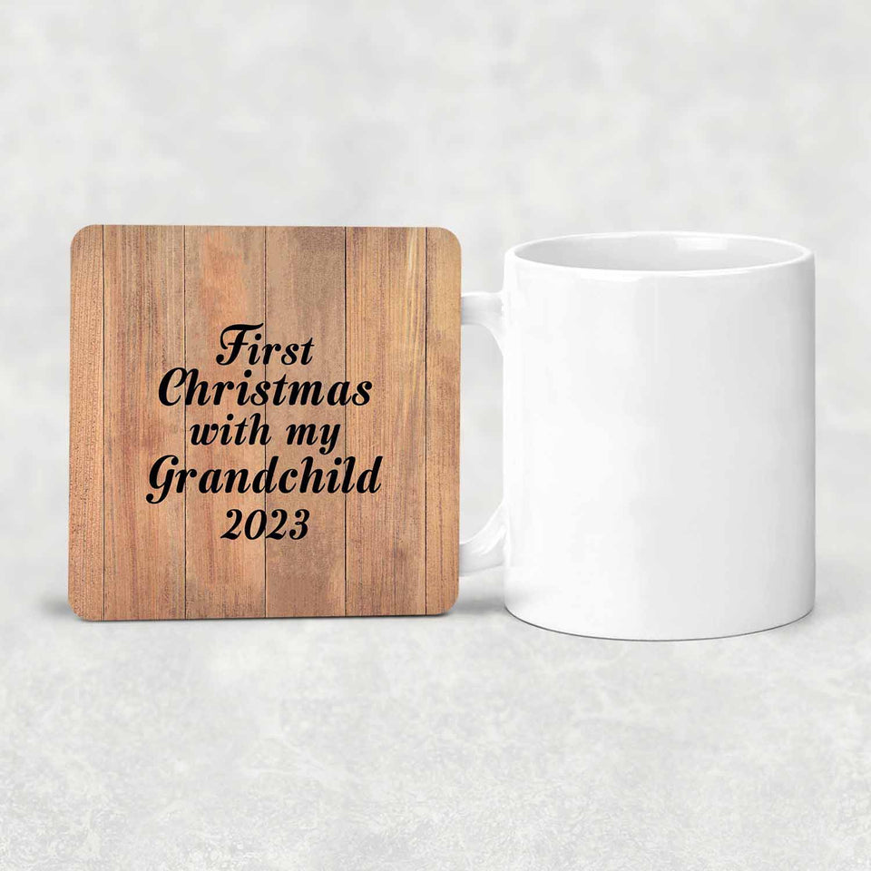 First Christmas With My Grandchild 2023 - Drink Coaster C