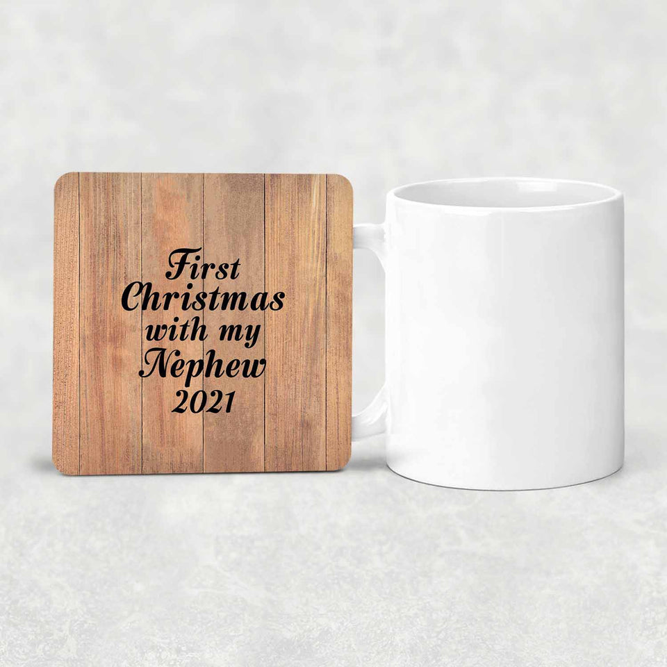 First Christmas With My Nephew 2021 - Drink Coaster C