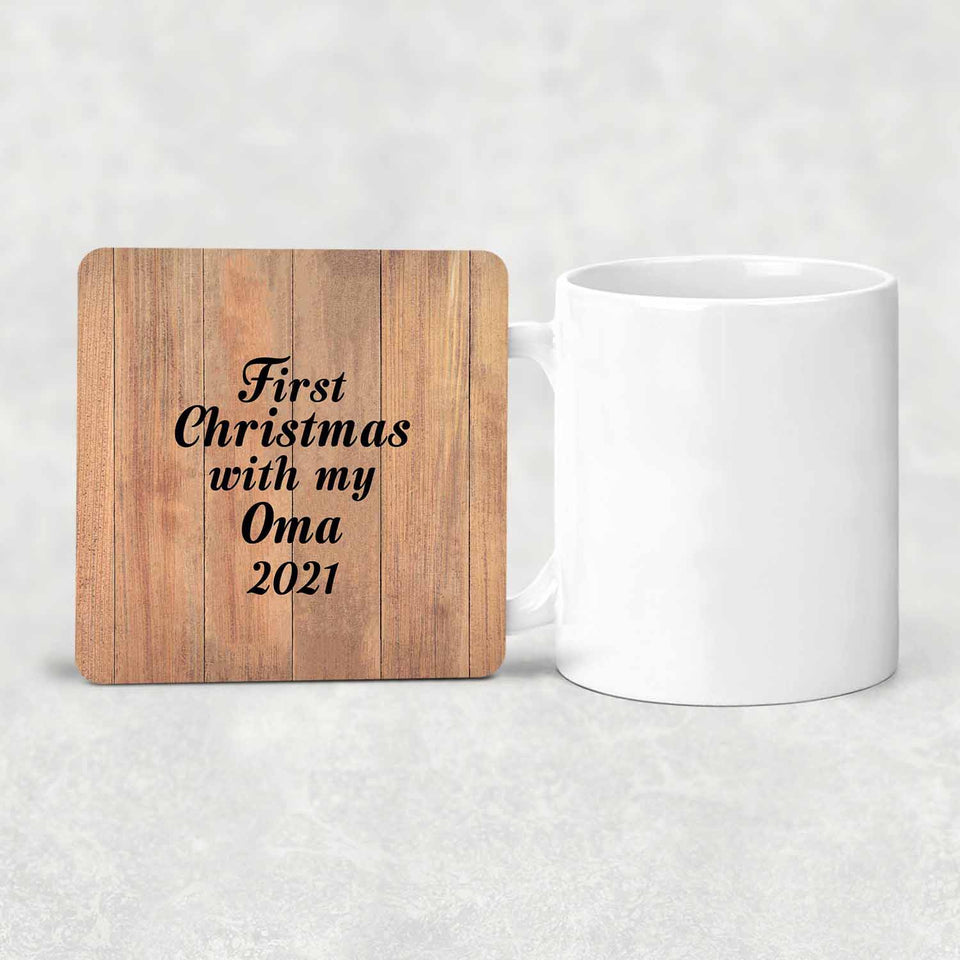 First Christmas With My Oma 2021 - Drink Coaster C