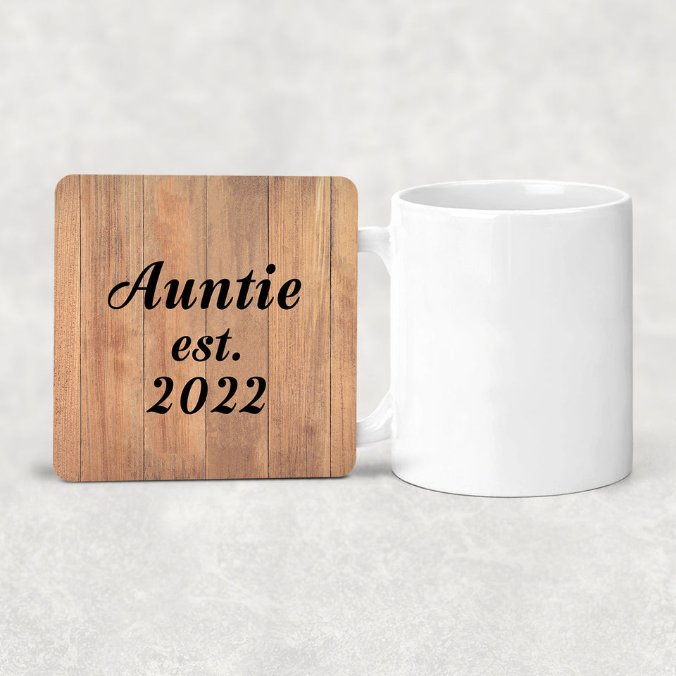 Auntie Established EST. 2022 - Drink Coaster C