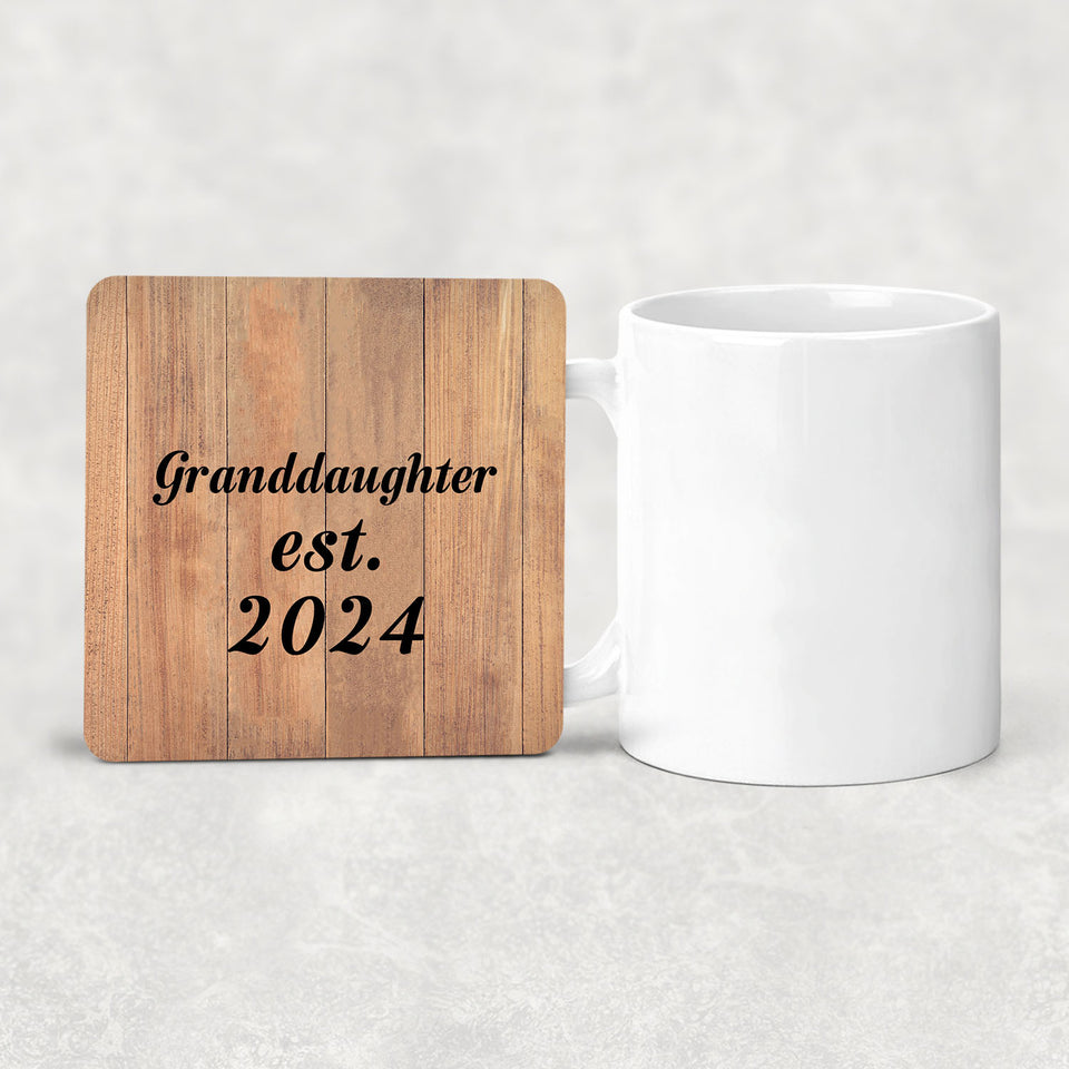 Granddaughter Established EST. 2024 - Drink Coaster C