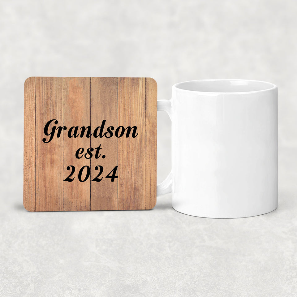 Grandson Established EST. 2024 - Drink Coaster C