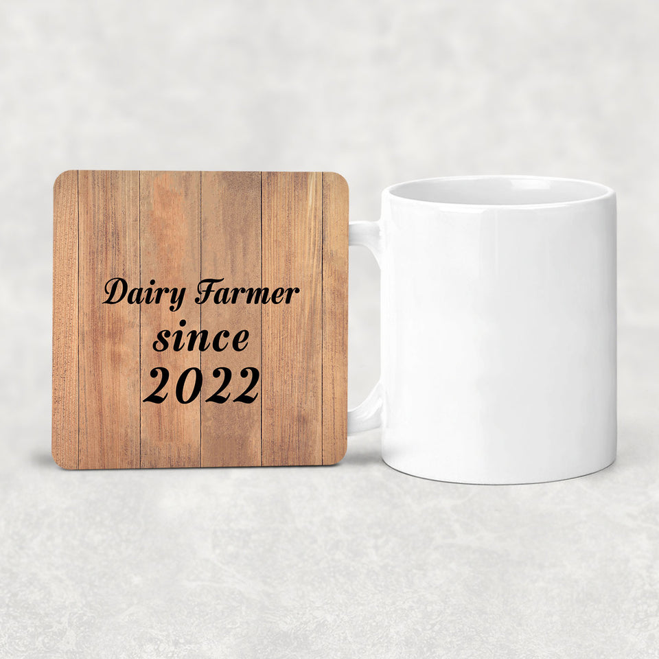 Dairy Farmer Since 2022 - Drink Coaster C