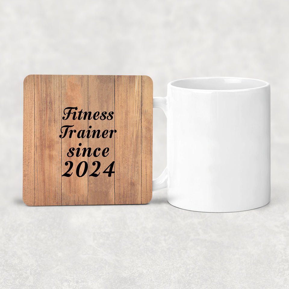 Fitness Trainer Since 2024 - Drink Coaster C