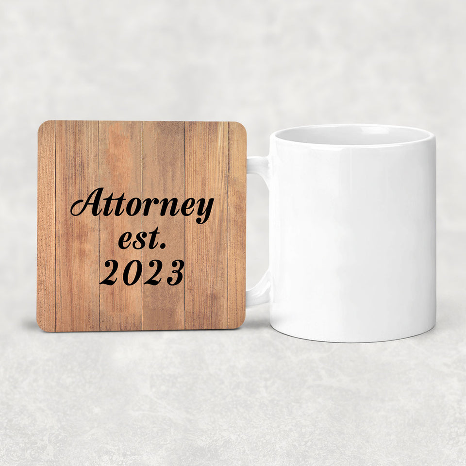 Attorney Established Est. 2023 - Drink Coaster C