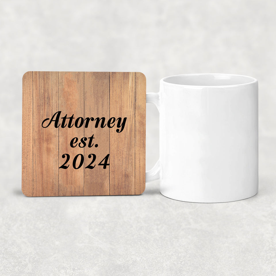 Attorney Established Est. 2024 - Drink Coaster C