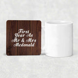 First Year As Mr & Mrs Mcdonald - Drink Coaster D