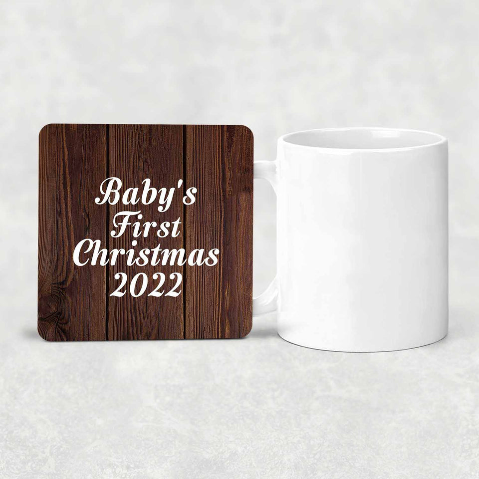 Baby's First Christmas 2022 - Drink Coaster D