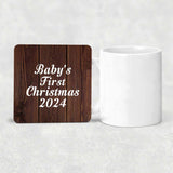 Baby's First Christmas 2024 - Drink Coaster D