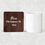 First Christmas As Dad - Drink Coaster D