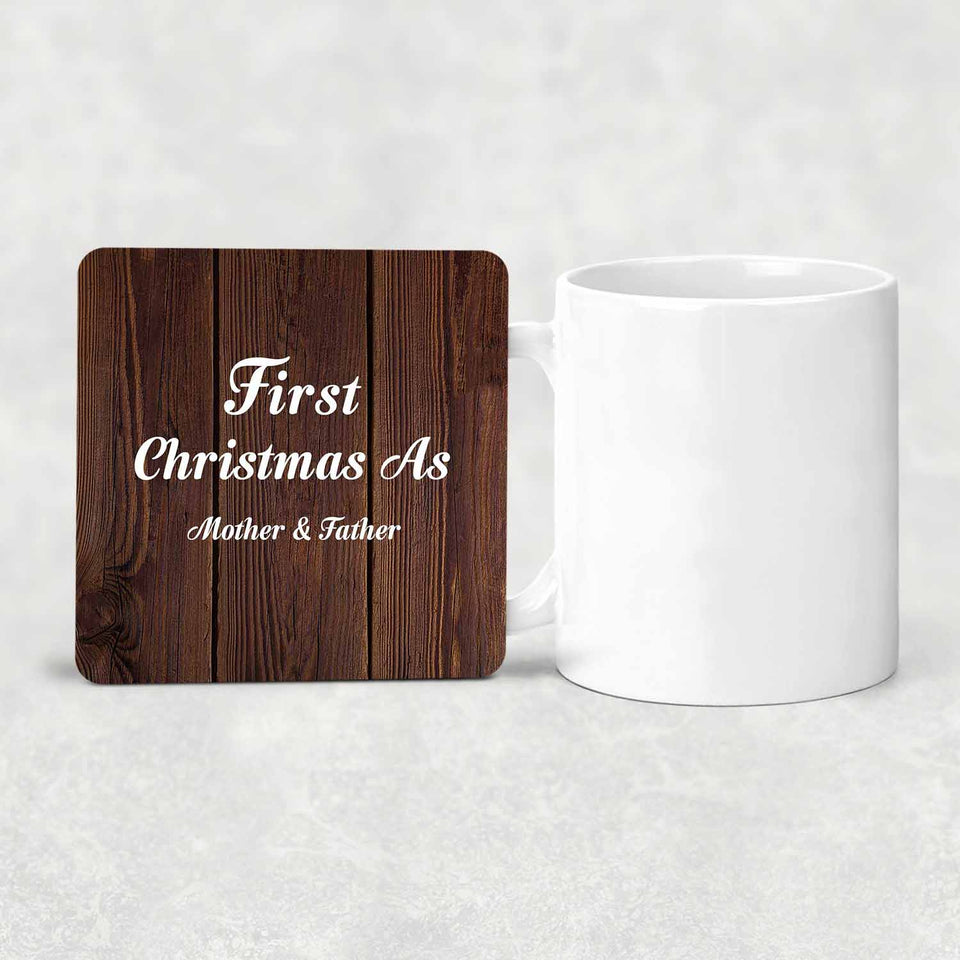 First Christmas As Mother & Father - Drink Coaster D