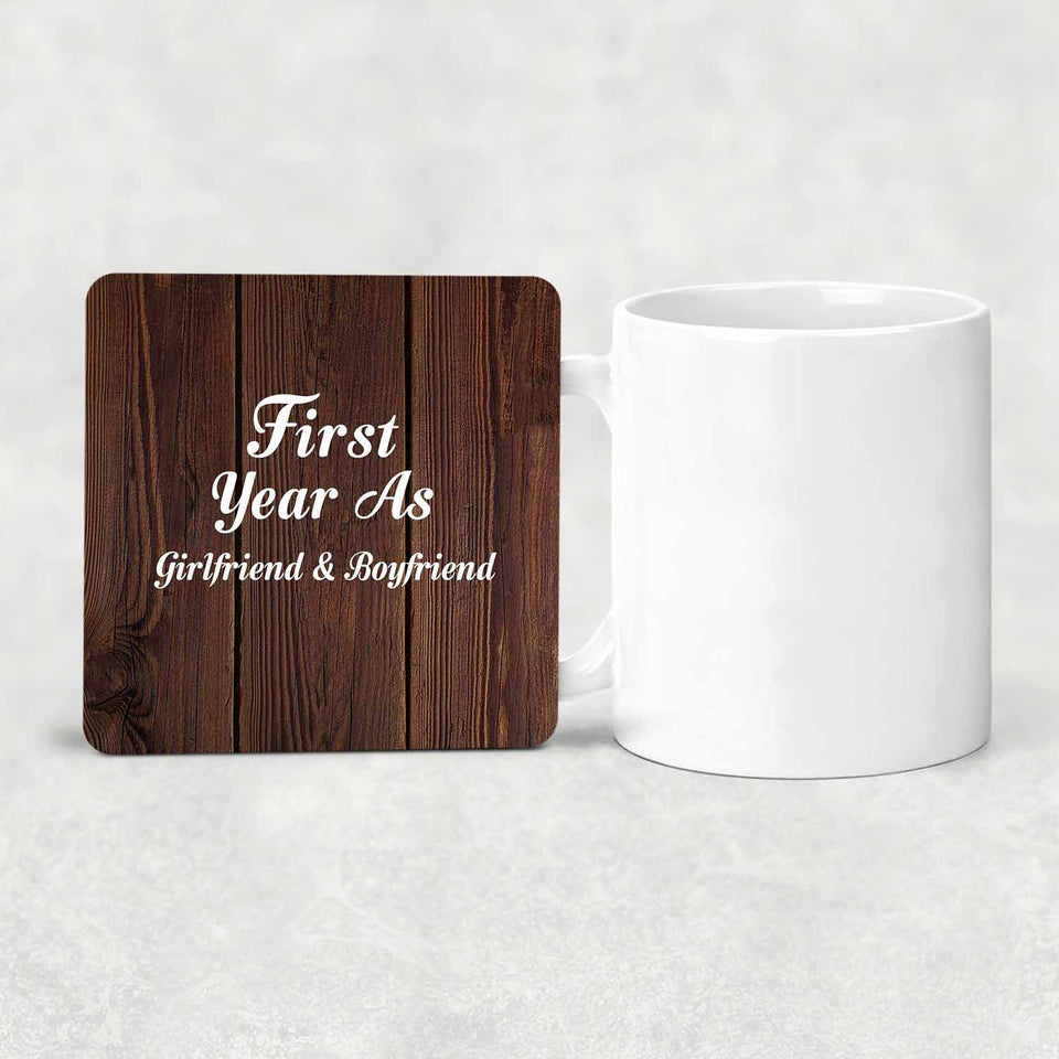 First Year As Girlfriend & Boyfriend - Drink Coaster D