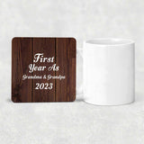 First Year As Grandma & Grandpa 2023 - Drink Coaster D