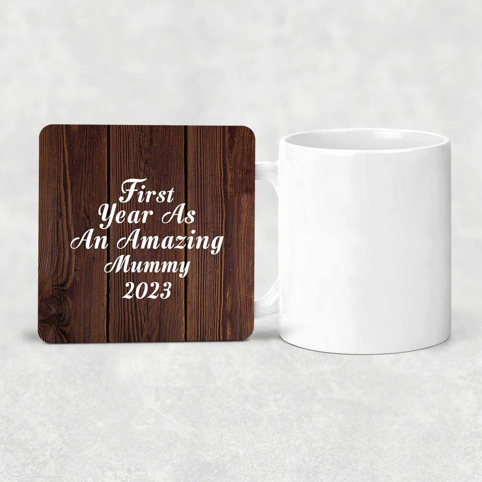 First Year As An Amazing Mummy 2023 - Drink Coaster D