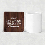Gf & Bf Are For Life Not Just For Christmas - Drink Coaster D