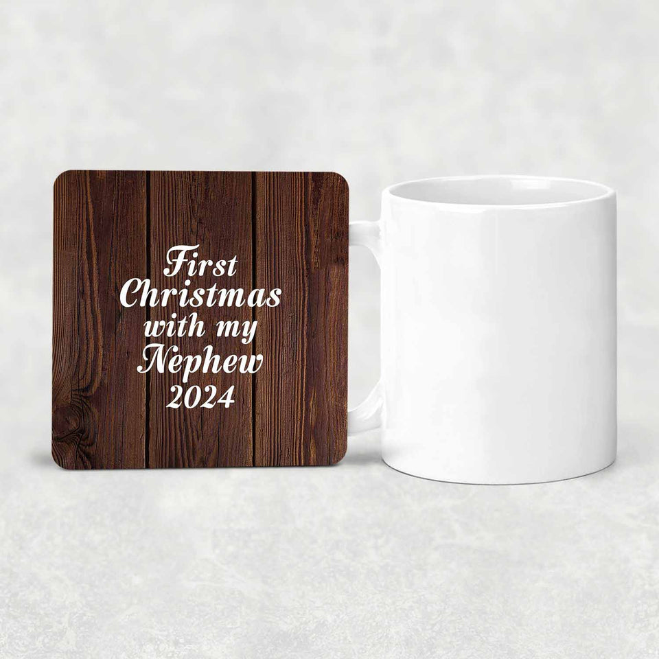 First Christmas With My Nephew 2024 - Drink Coaster D