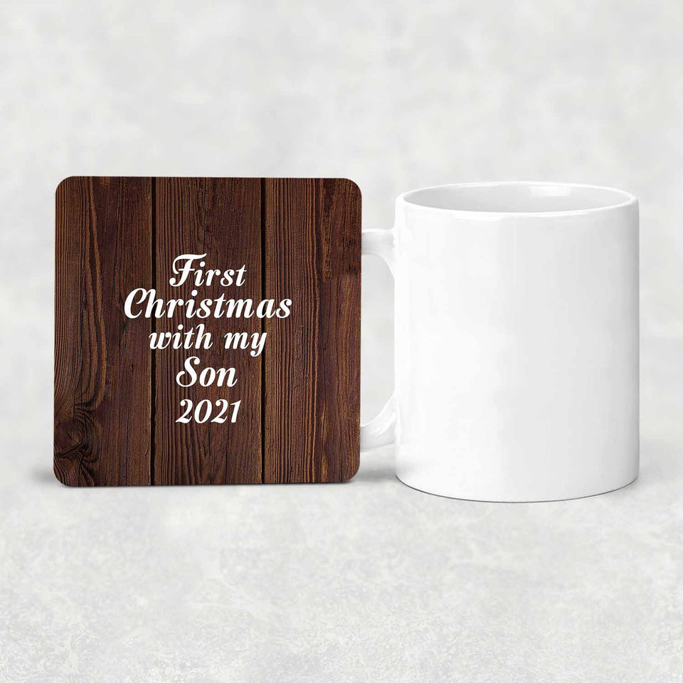 First Christmas With My Son 2021 - Drink Coaster D