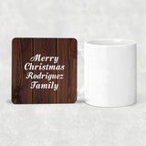 Merry Christmas Rodriguez Family - Drink Coaster D