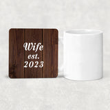 Wife Established EST. 2023 - Drink Coaster D