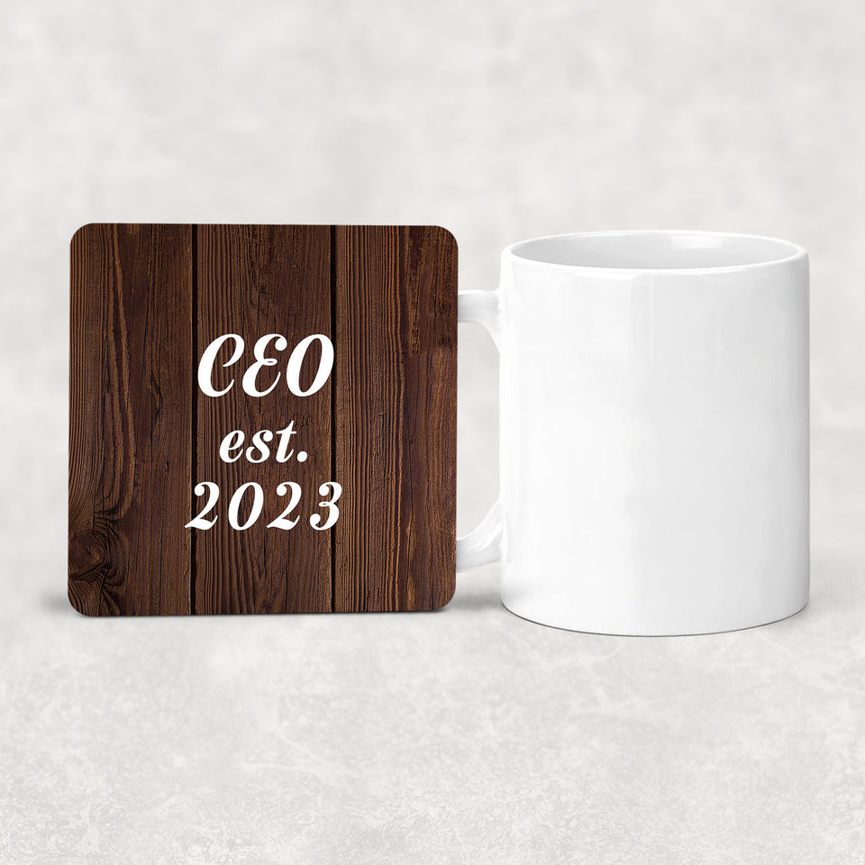 CEO Established Est. 2023 - Drink Coaster D